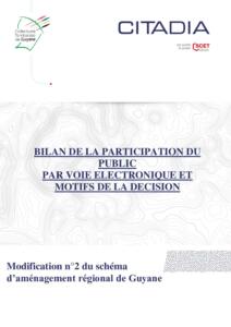 Bilan Participation Du Public Par Voie Electronique Modification 2 SAR