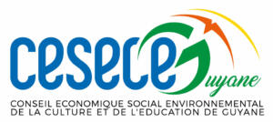 Ce logo représente la Guyane comme un territoire dynamique, riche en diversité et tourné vers l'avenir. Les éléments naturels (vert, bleu) sont mis en avant, tout comme la notion de mouvement et d'évolution. L'ensemble évoque une institution qui souhaite fédérer les énergies et construire un avenir durable pour la Guyane.